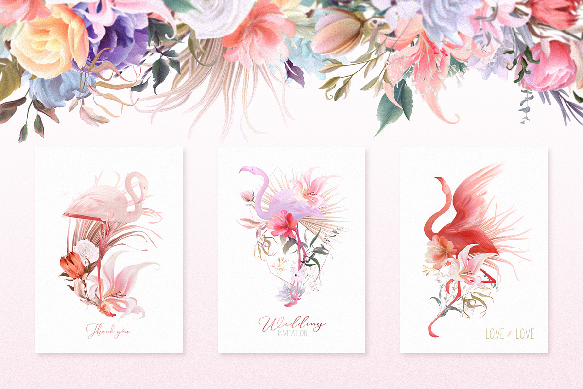 Flamingo - tropical constructor, a Decorative Illustration by Gluiki (Photo 6 of 11)