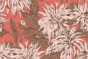 Vintage Dahlias Set, a Pattern Graphic by Marina Grau (Thumbnail 5 of 5)