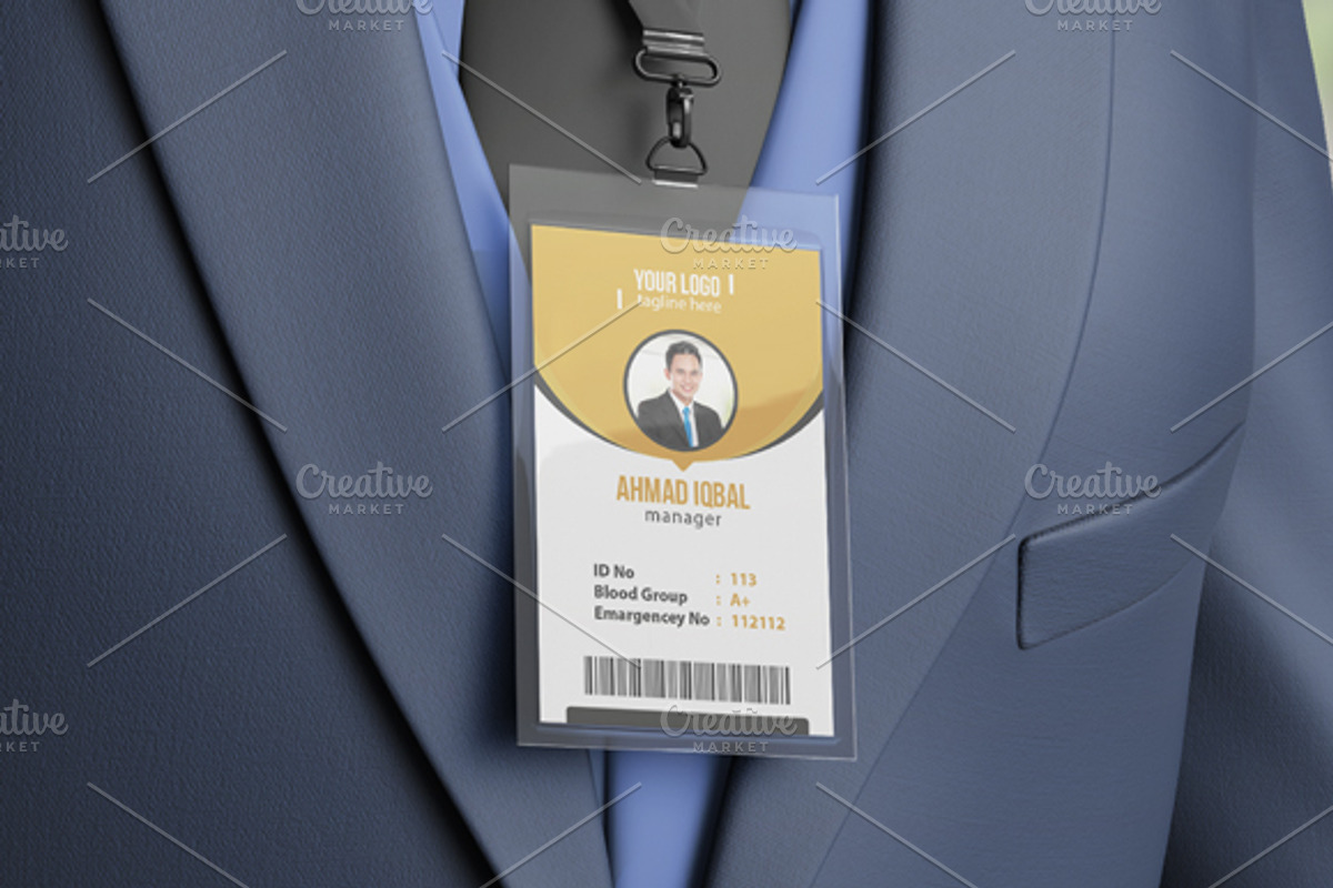 Office ID Card Template, a Card Template by NasirGrfx (Photo 6 of 6)