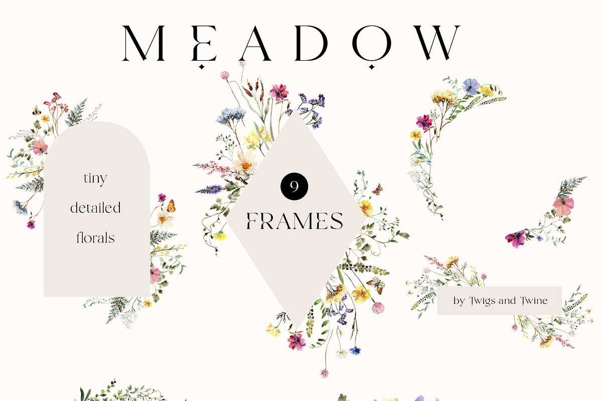 Meadow Wildflower Graphics, an Illustration by Twigs and Twine (Photo 3 of 14)