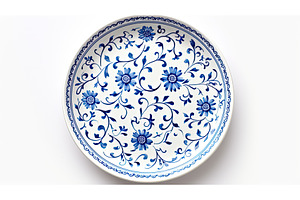 showcases blue white pattern ai, a Background Photo by pikepicture