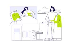 Nursing home abstract concept vector, a Healthcare Illustration by Visual Generation