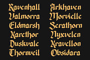 Kosegry – A Bold Blackletter Font, a Blackletter Font by Randi Irvan | Rvandtype (Thumbnail 7 of 13)