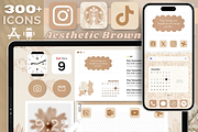 Brown iOS Wallpaper Icons Theme, a Background Graphic by BeeRubby (Thumbnail 1 of 10)