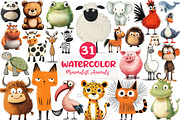 Animals Minimalist Cartoon Clipart, an Illustration by CreationArt (Thumbnail 1 of 4)
