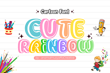 Cute Rainbow - Display Font