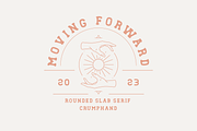 Moving Forward - Slab Serif Fonts, a Slab Serif Font by Crump Hand (Thumbnail 1 of 8)