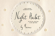 Night Habit Handwritten Script