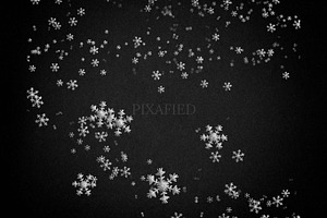 Silver Glitter Falling Snowflakes