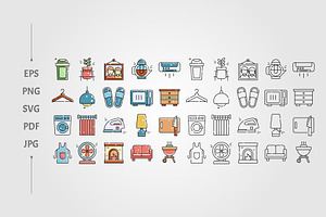 set of Homeware icon design, an Icon by lawoel