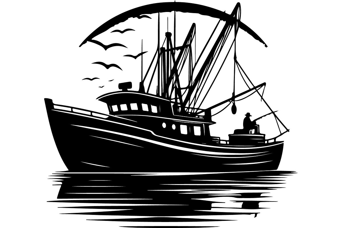 Vintage Fishing Boat Bundle, an Object Graphic by Designer_Momina (Photo 4 of 13)