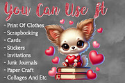 Valentine Cute Puppies Clipart, a Seasonal Illustration by Craft Nest (Thumbnail 5 of 5)