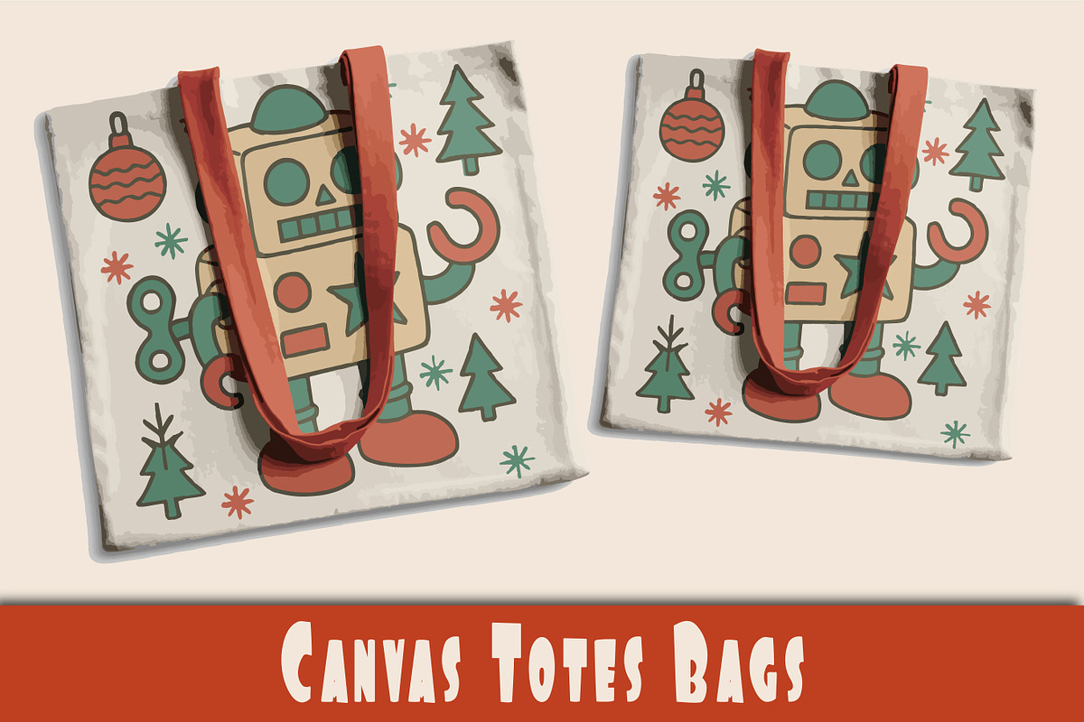 Retro Christmas Toy Robots Graphics, an Object Graphic by Blynn Pippen (Photo 6 of 26)