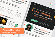 CreativePop - Portfolio Landing Page, a Landing Page Template by SquidPixey (Thumbnail 1 of 5)