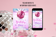Pink Birthday Disco Party Invitation, an Invitation Template by Earth5168 (Thumbnail 2 of 9)