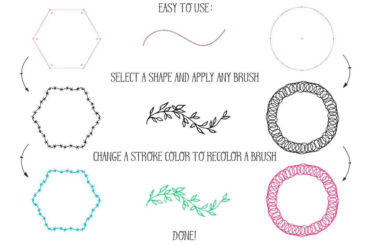 50 Vector Pattern Brushes preview 4