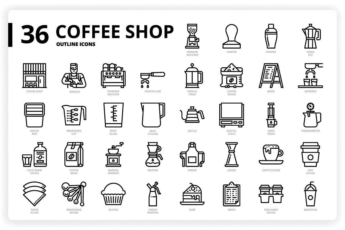 3,600 Icons x3 Styles, an Outline Icon by monkik (Photo 73 of 299)