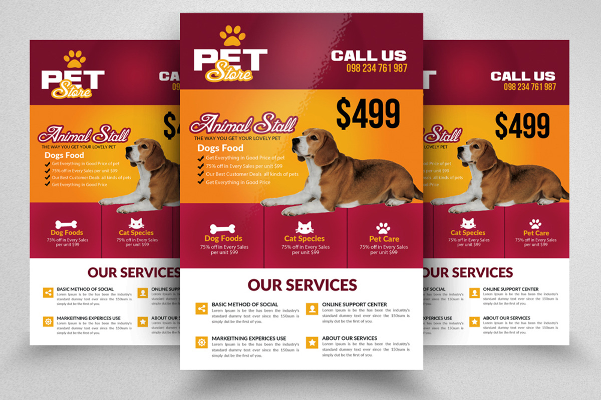 10 Pet Shop Flyer Bundle Vol:01, a Flyer Template by Business Flyers (Photo 11 of 11)