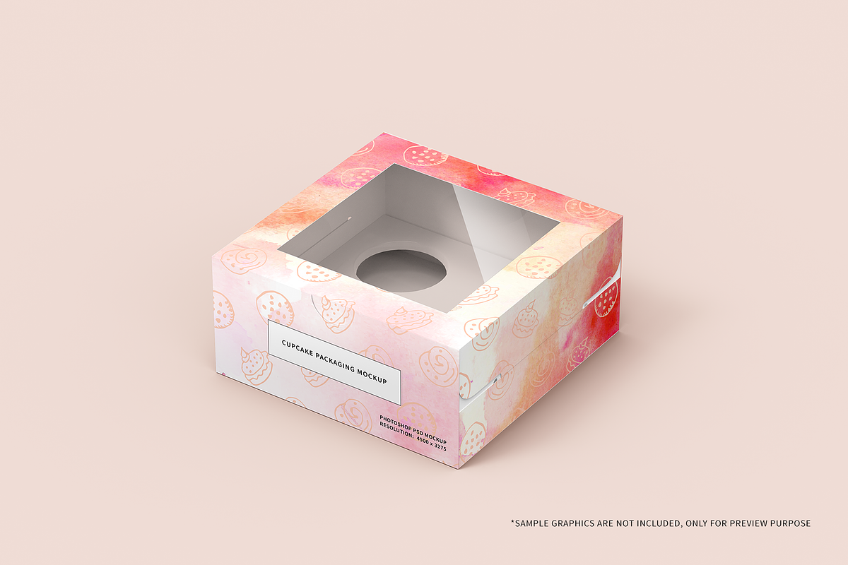 Cupcake Box Packaging Mockups, a Packaging Mockup by shaikerintu (Photo 12 of 17)
