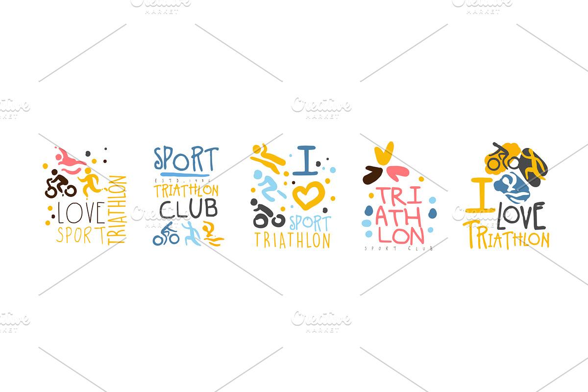 Triathlon Club Logo and Sport Label, a Sport Illustration by TopVectors