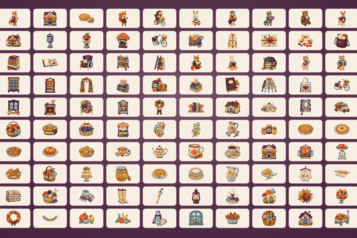 Little Autumn Society 100 PNG, an Object Graphic by KamimiArt (Photo 2 of 6)