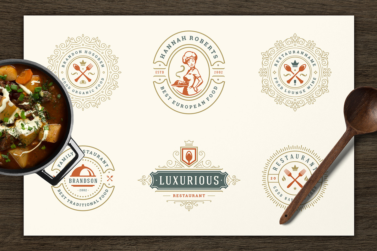 Restaurant Logos & Badges Bundle, a Branding & Logo Template by Vasya Kobelev (Photo 41 of 54)