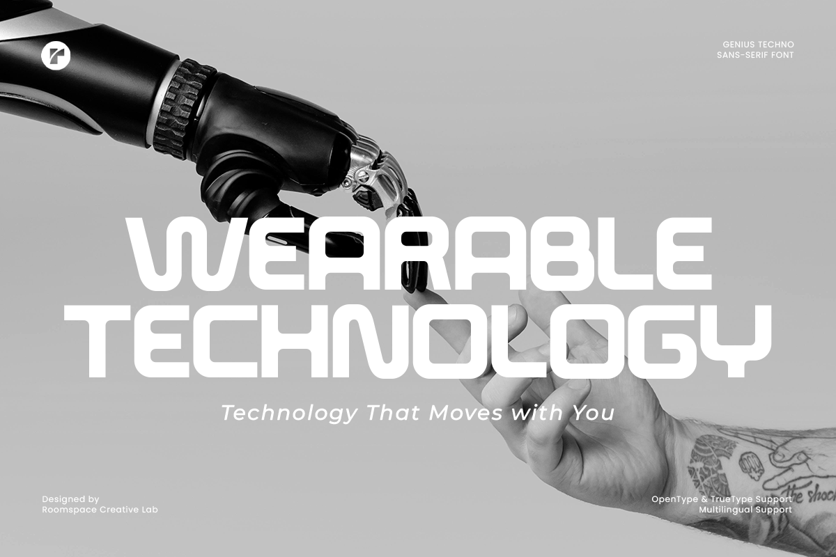 Genius Techno - Modern Futuristic, a Sans Serif Font by roomspace creative lab (Photo 5 of 12)