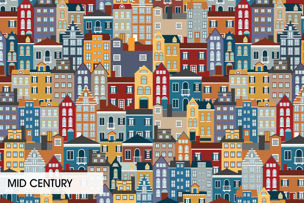 Cityscapes Seamless Patterns, a Pattern Graphic by Part of the Art (Photo 3 of 5)
