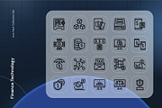 Finance Technology Icon, an Outline Icon by Nathaya Studio (Thumbnail 2 of 2)