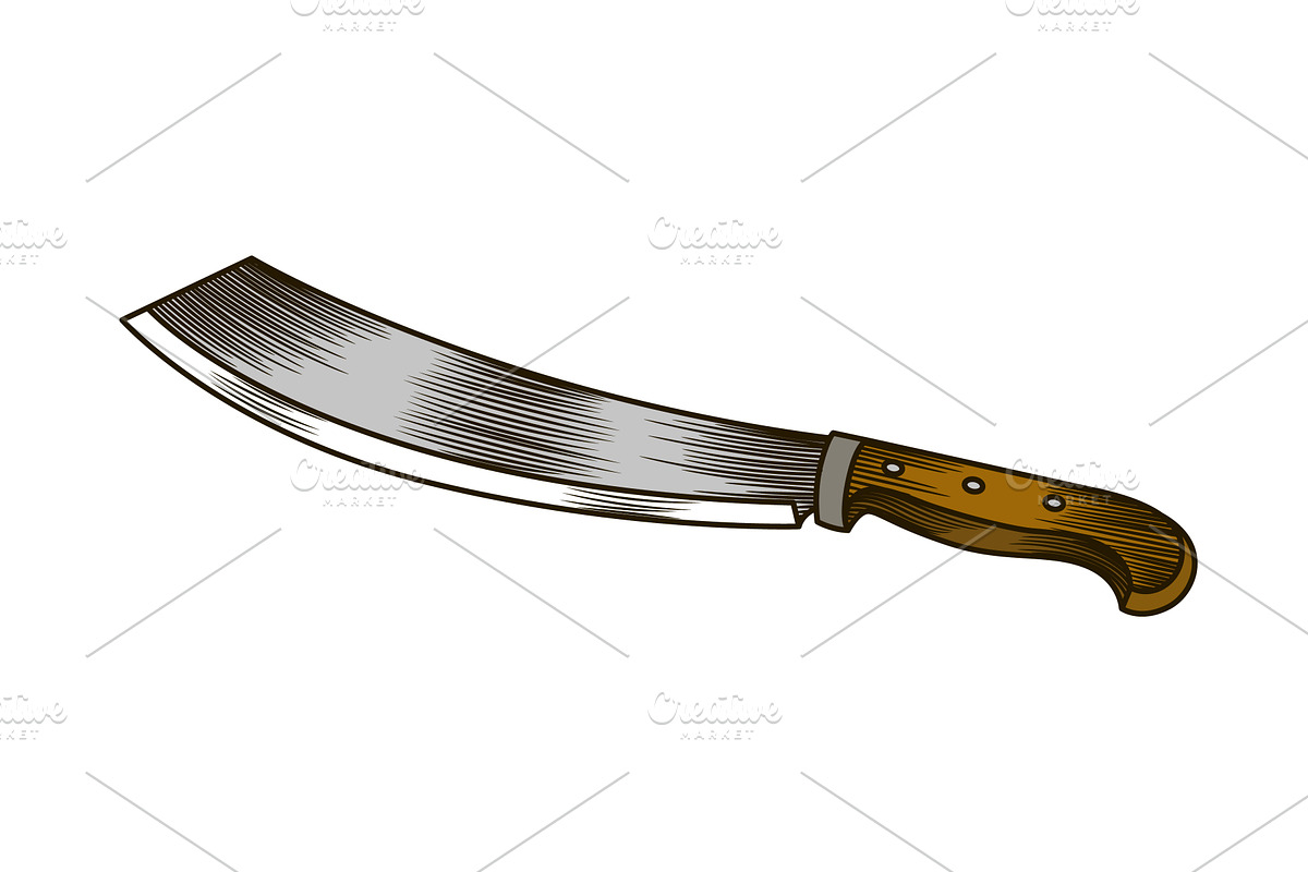 Knife for harvest cane sugar, an Object Illustration by Things for designers