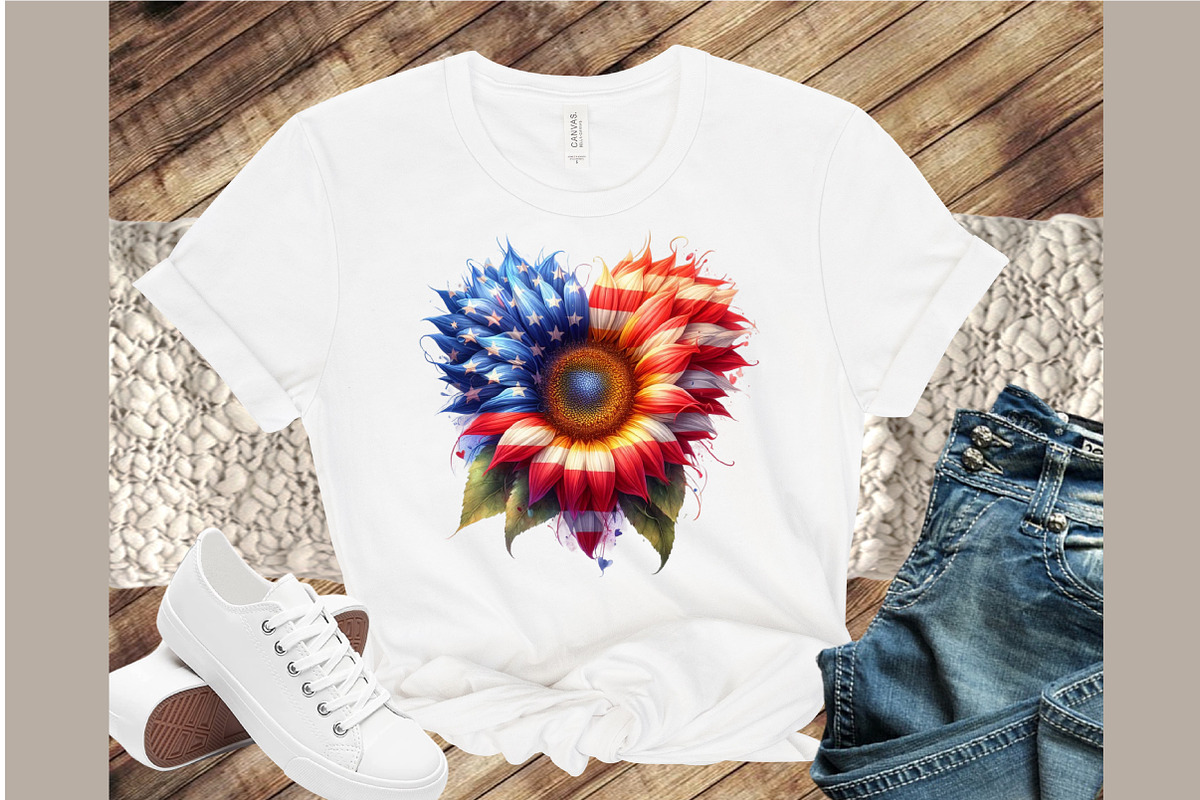 Sunflowers 4th of July Clipart, an Illustration by Sublimation Artist (Photo 4 of 6)