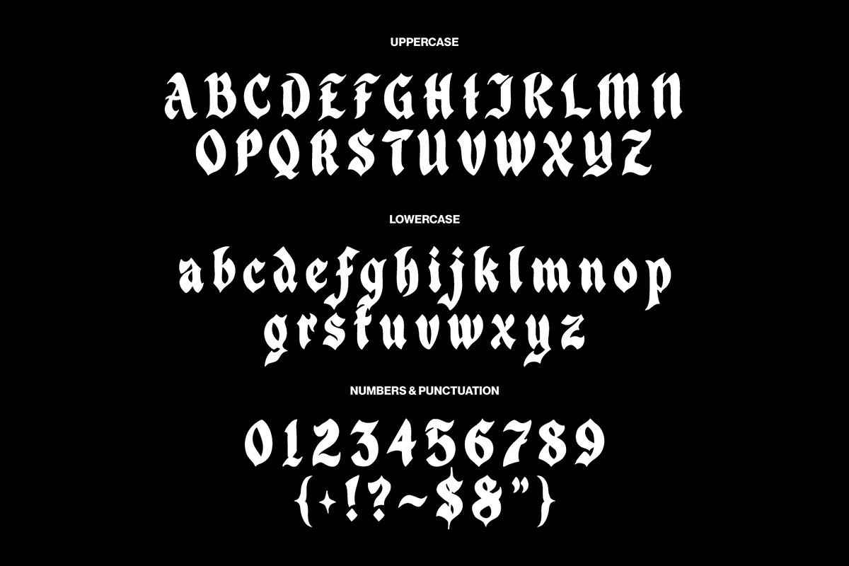 Dead Meat Blackletter Display Font, a Blackletter Font by Tom Gordon Design (Photo 2 of 2)