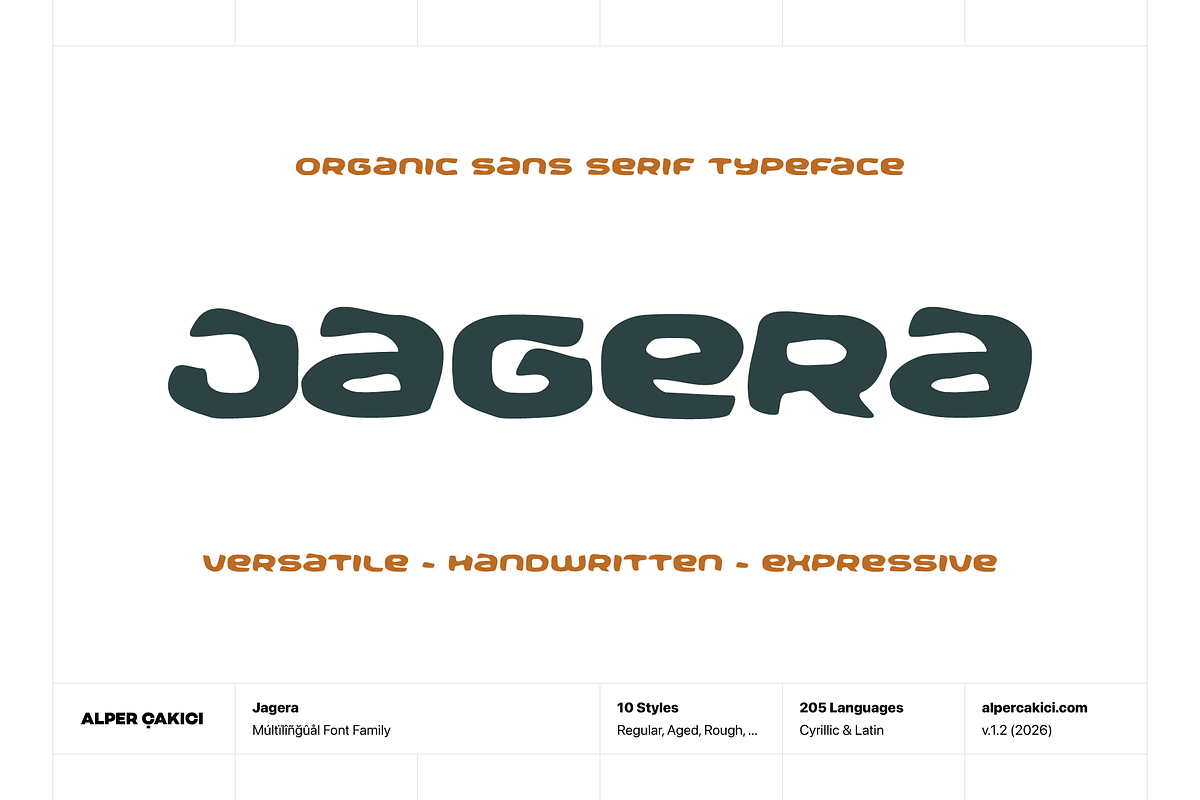Jagera - Handwritten Typeface, a Handwritten Font by alpercakici (Photo 1 of 11)