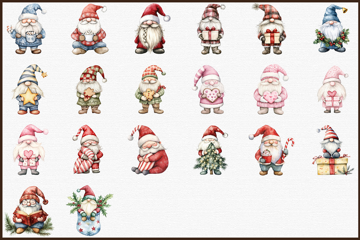 Cozy Christmas Gnomes Clipart, an Illustration by Sublimation Artist (Photo 3 of 6)