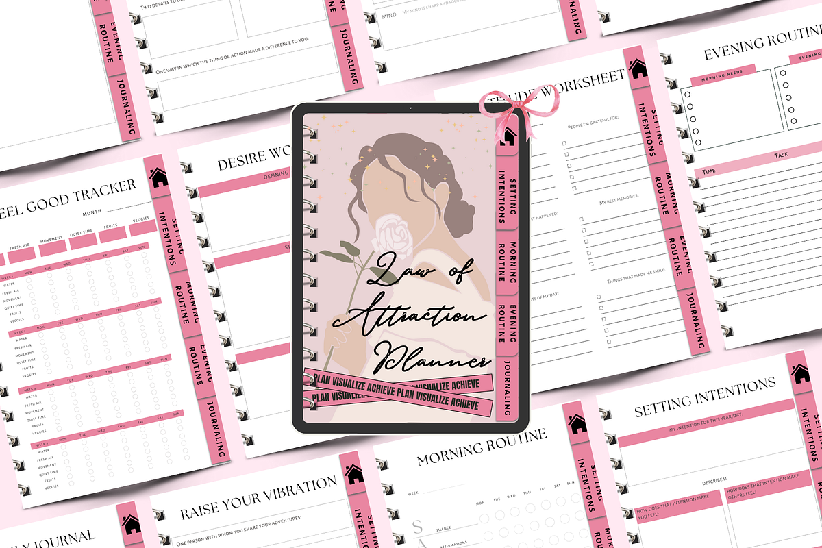 Law of Attraction Planner, a Templates & Theme by bellaROSEworkshop (Photo 2 of 10)
