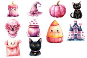 Charm Pink Halloween Clipart, an Illustration by Dream Creation (Thumbnail 4 of 4)
