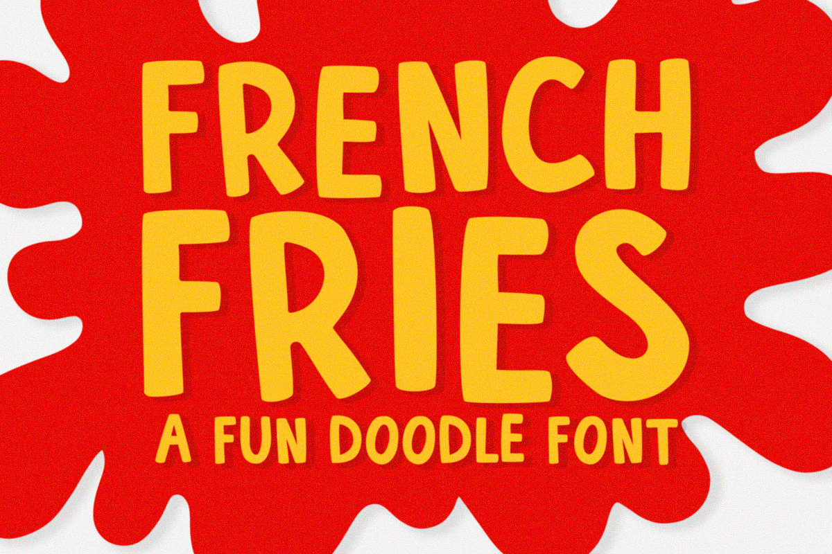French Fries - A Fun Doodley Font, a Sans Serif Font by Happy Type Club (Photo 1 of 3)