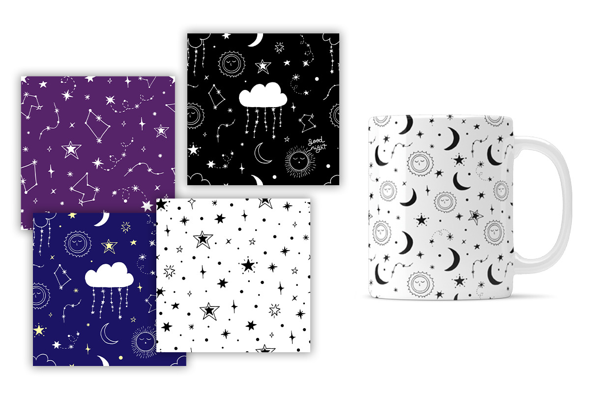 Stars Digital Paper, a Pattern Graphic by Whimsy Brush Studio (Photo 4 of 6)