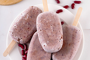 Tasty Adzuki Coconut red bean ice cream Popsicles, a Food & Drink Photo by Rimma