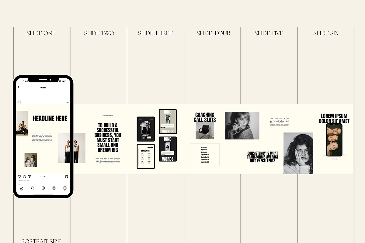 Modern Instagram Carousel Canva, a Social Media Template by Branding Babe Co. (Photo 7 of 9)
