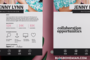 2 Page | Media Kit + Rate Sheet, a Resume Template by BlogBohemian (Thumbnail 2 of 2)