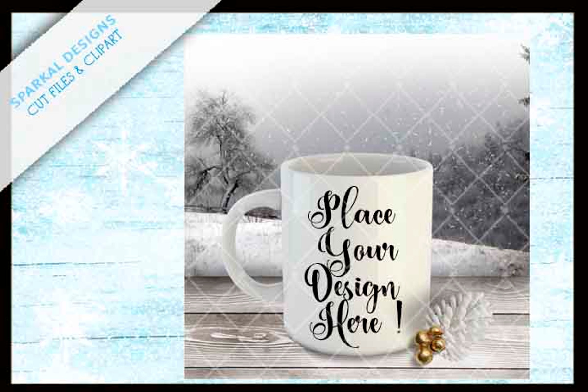 Coffee Mug Mockup Holiday, a Cups & Container Mockup by SparkalDesigns