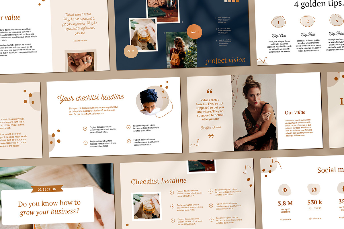 Webinar Course Slide Deck / Kayla, a Presentation Template by Mirazz (Photo 3 of 15)