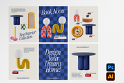 Interior Design Instagram Templates, a Social Media Template by GAZINEOGRAPHIC (Thumbnail 3 of 6)