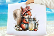 Whimsical Funny Summer Squirrel Clip, an Animal Illustration by SVGArt (Thumbnail 7 of 9)