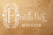Sale-Fratello Nick Monogram, a Font by Debi Sementelli (Thumbnail 1 of 3)