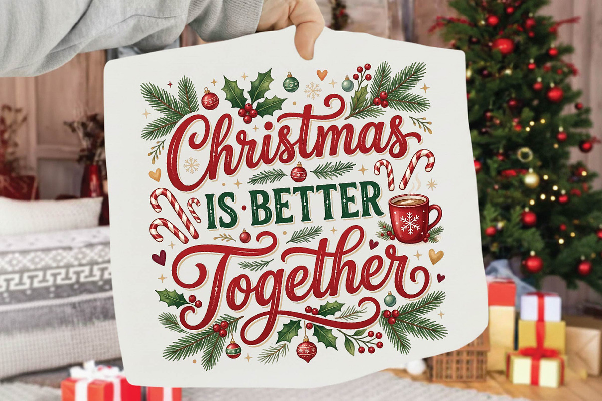 Christmas Is Better Together PNG, a Seasonal Illustration by DreamPrint404 (Photo 2 of 6)
