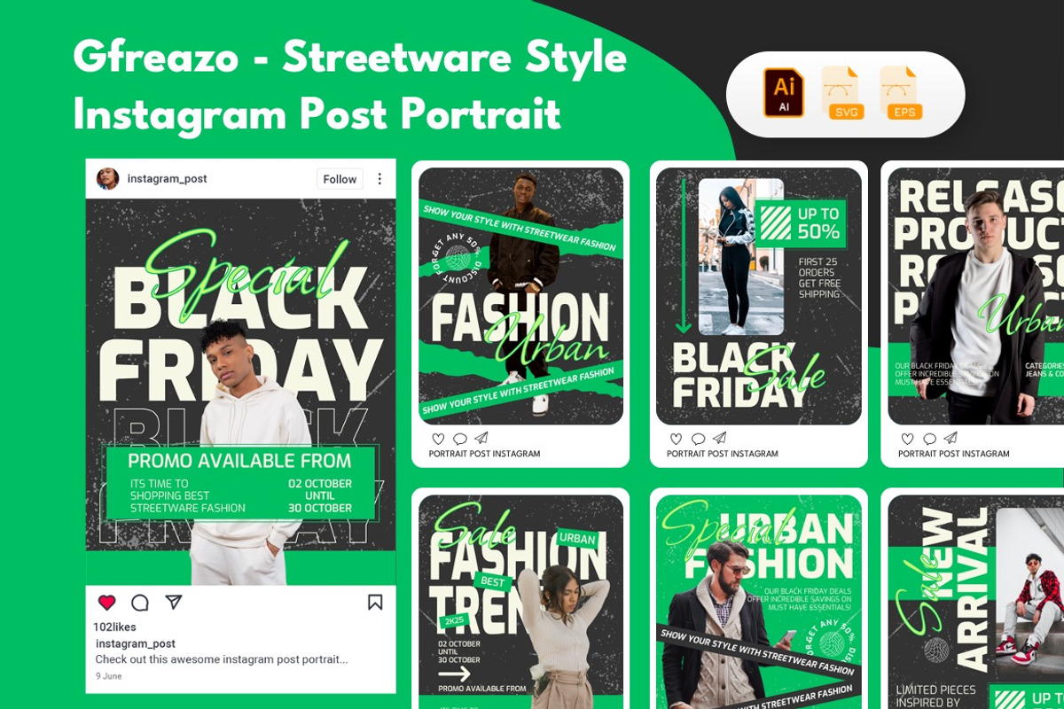 Urban Fashion - Instagram Bundle 03, a Social Media Template by Dhabee (Photo 7 of 10)