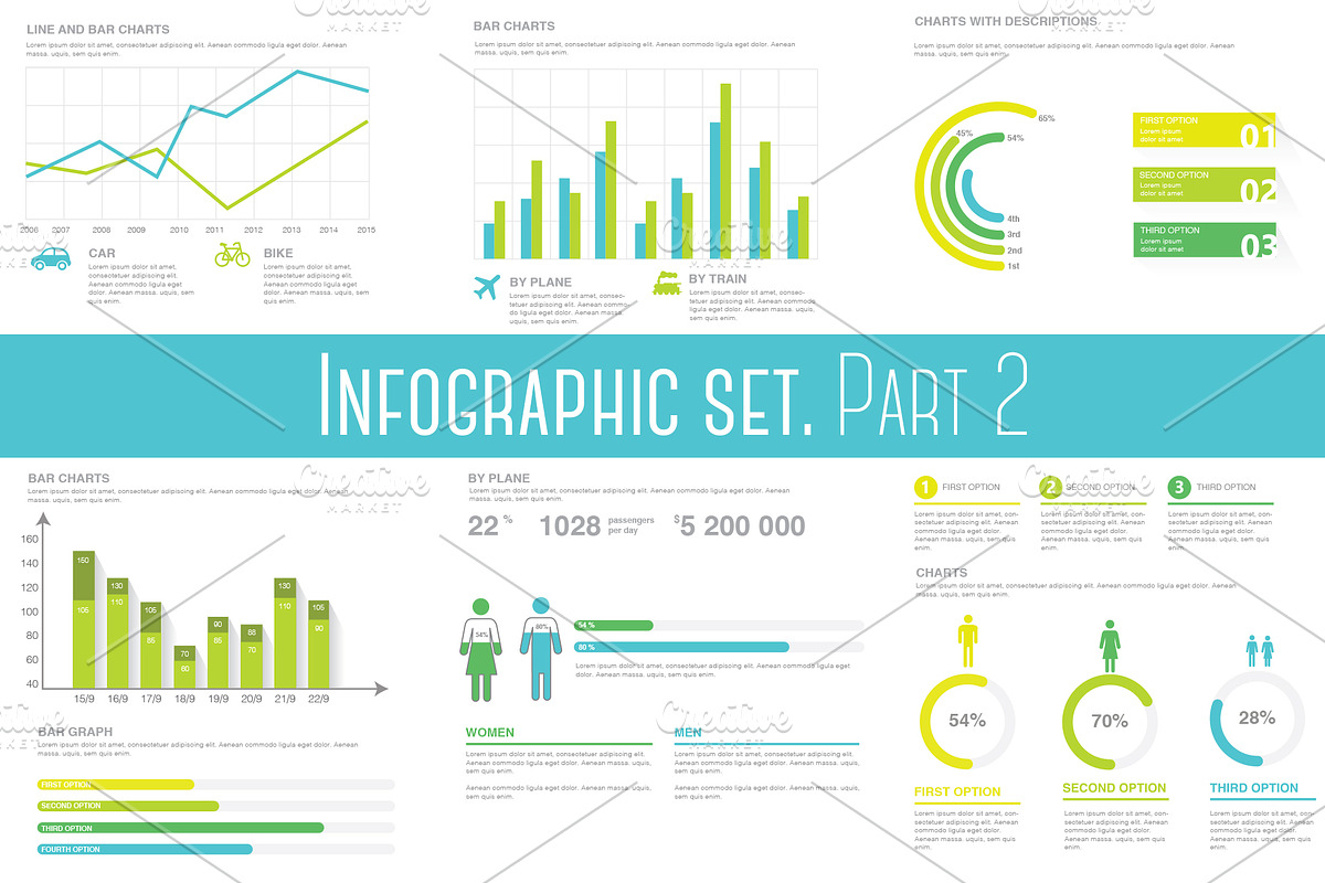 Infographic set. Part 2, a Templates & Theme by Olga Stanis (Photo 1 of 4)