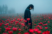 Poppy Field Dark Fantasy, a Person Illustration by StockVerse Creative (Thumbnail 4 of 4)